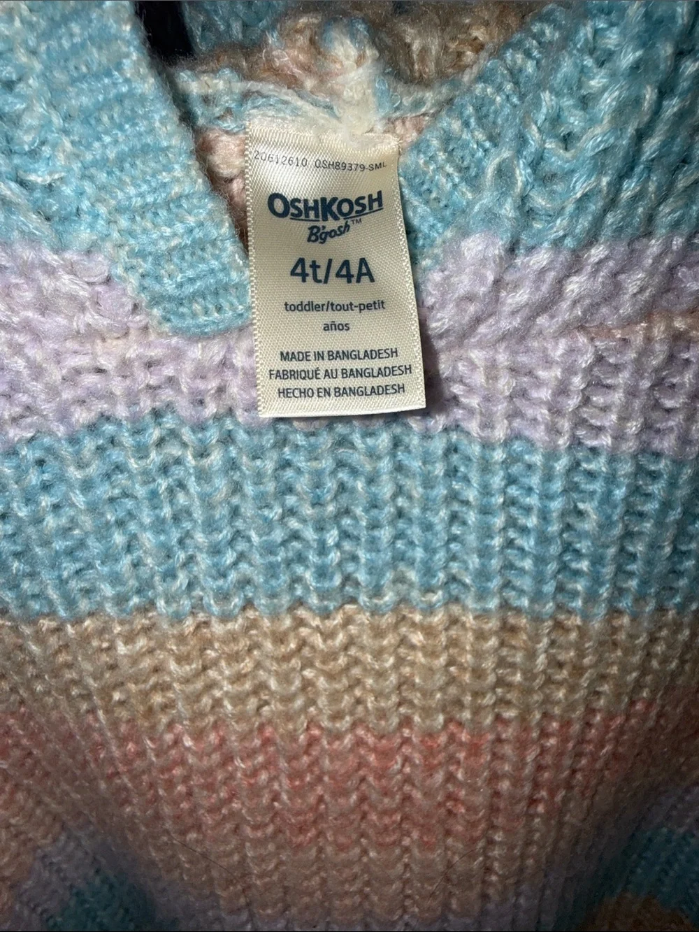 Striped Pastel Hoodie Sweater - Multicolor